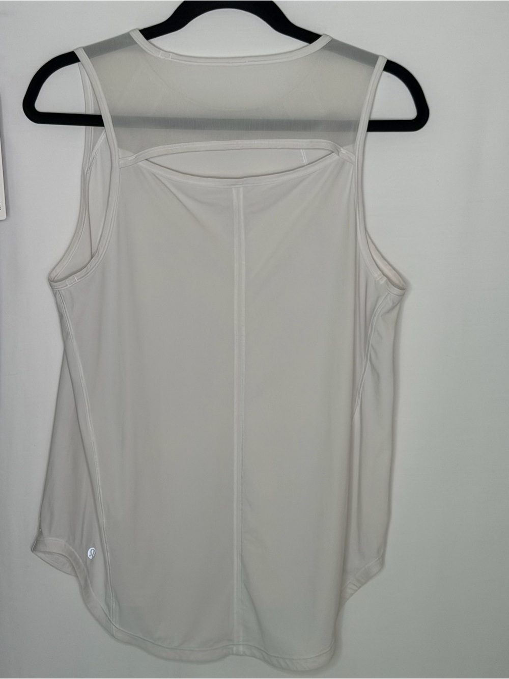 Lululemon White Mesh Yoke Run Tank Top - Picture 4 of 5